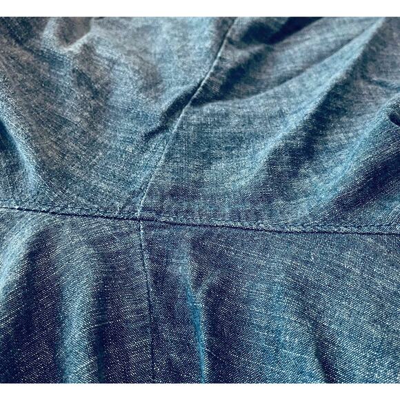 GOODFELLOW CASUAL FLAT FRONT LINDEN SHORTS, MENS, 32, HEATHER BLUE, CHAMBRAY - Picture 7 of 10